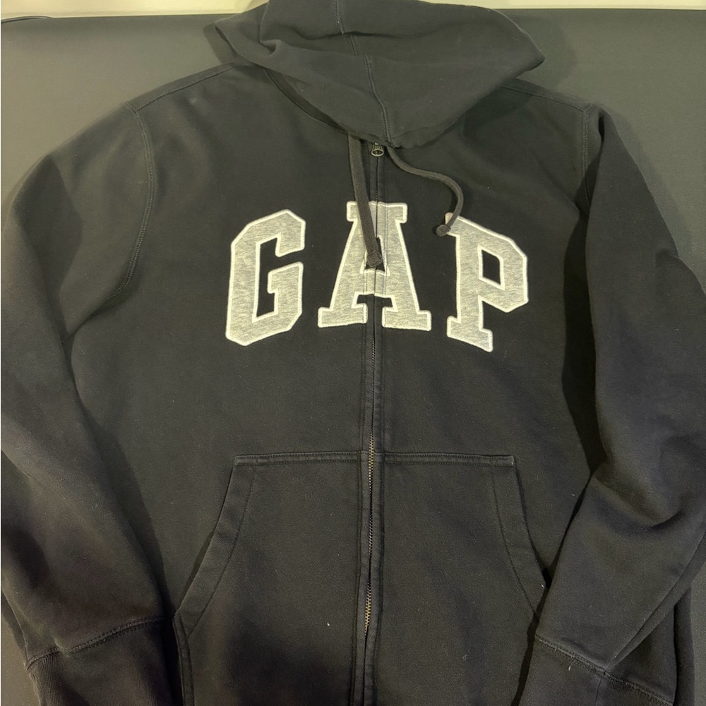 GAP Black Hoodie with White Logo Accents